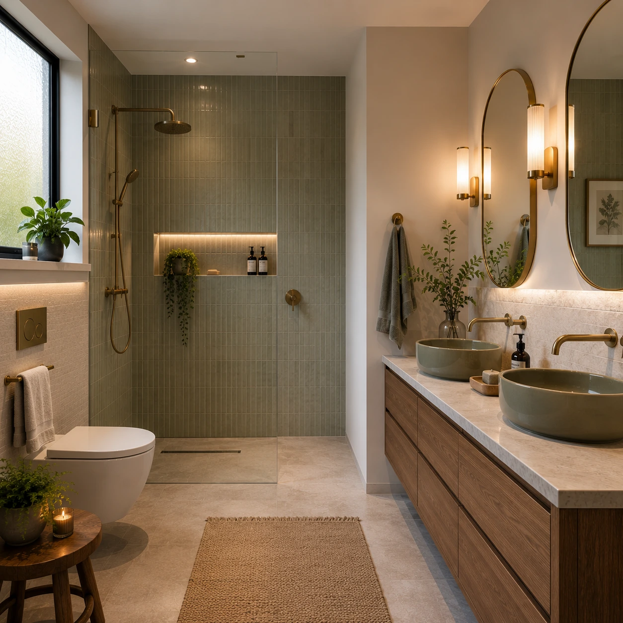 Family bathroom renovation with freestanding bath, Ainslie