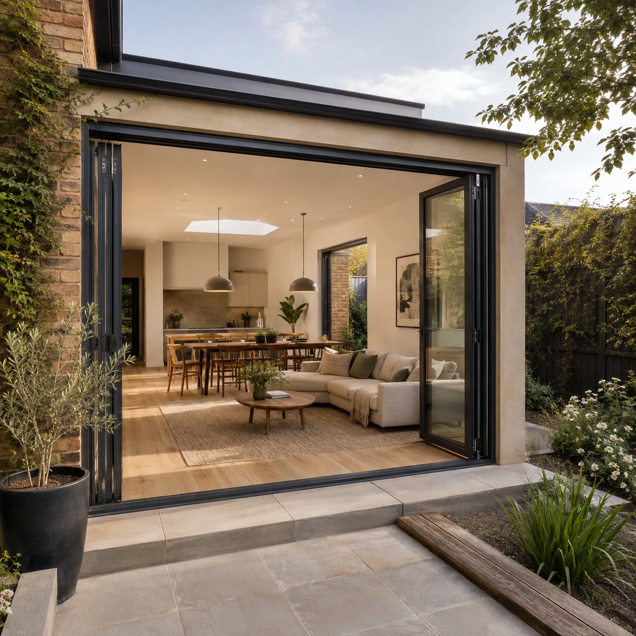 New living space addition on a Canberra home extension by OMR Build