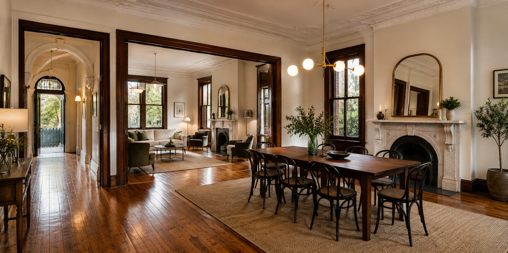 Restored heritage home interior with original detail retained, OMR Build renovation, Canberra